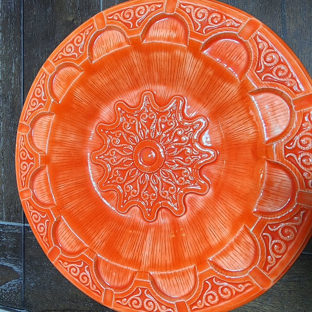 MCM Ashtray. Vibrant Orange Accent Decor Piece ASHTRAY.